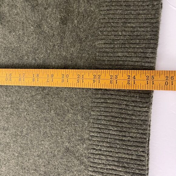 Madewell Wool Alpaca Sweater Relaxed Crewneck Green Balloon Sleeves Cozy Womens - Picture 9 of 10